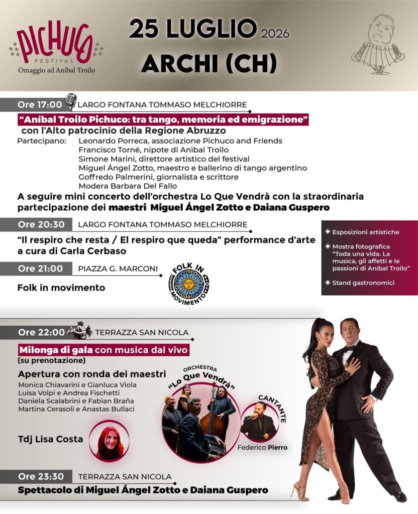 Pichuco Festival 2026: ad Archi il tango argentino incontra la memoria dell'emigrazione abruzzese whatsapp image 2026 07 25 at 13.44.11
